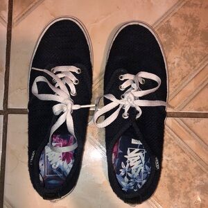 Vans Dark Blue Sneakers with White Laces